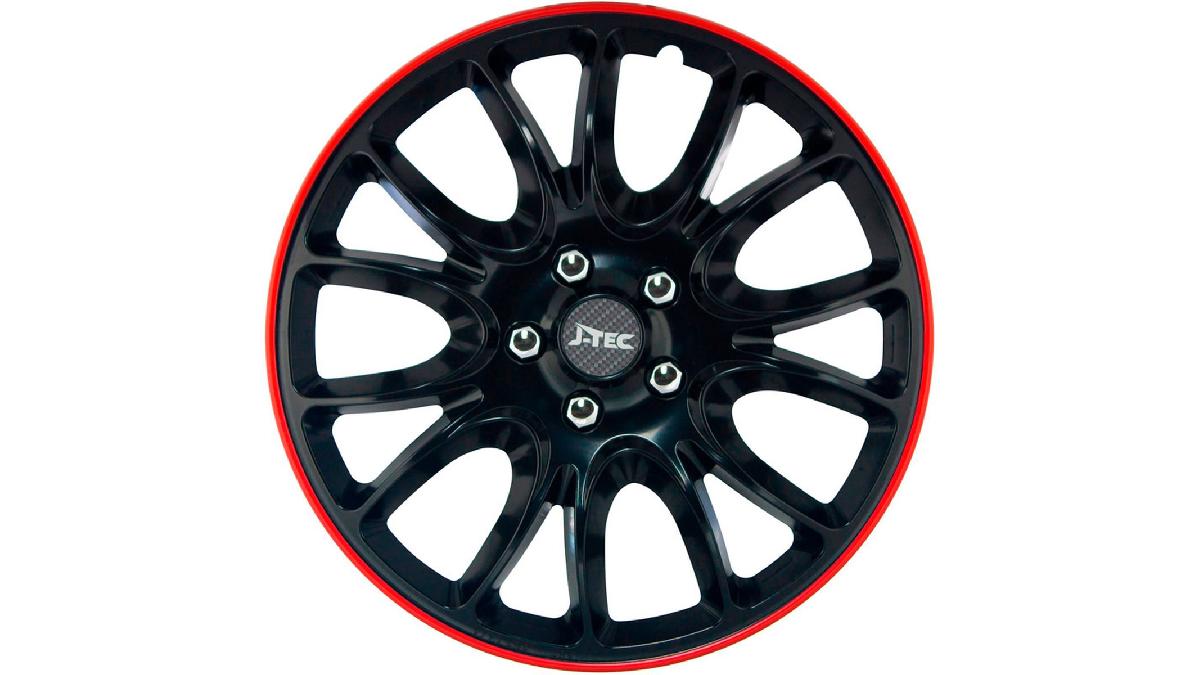 Jeu+d%27enjoliveurs+J-Tec+Hero+GTR+16+pouces+noir%2Fbord+rouge
